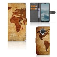 Nokia G10 | G20 | Flip Cover | Wereldkaart - thumbnail