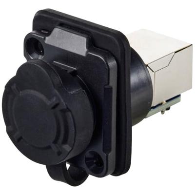 TRU COMPONENTS RJ45-inbouwbus, 2-gats flens TC-12770460 Invoerhulp voor RJ45 1 stuk(s)