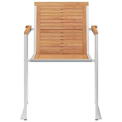 Tuinstoelen 4 st met kussens massief teakhout