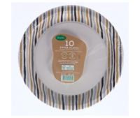 Duni Wegwerp Borden Stripes Black & Gold 22 cm 10 Stuks - thumbnail