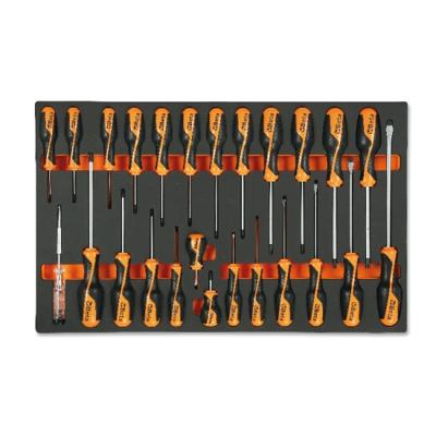 Beta M195 Zachte inlegbak met Beta Grip schroevendraaiers voor Phillips® kruiskopschroeven en schroeven met Torx® profiel - 024500195 024500195