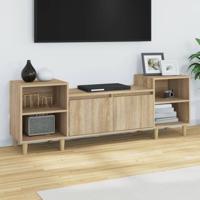 Tv-meubel 160x35x55 cm bewerkt hout sonoma eikenkleurig - thumbnail