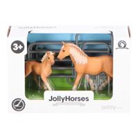 JollyHorses Pinto speelgoedpaard met veulen - thumbnail