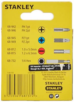 Stanley handgereedschap Assortiment Bits 7 Delig - 1-68-737 - thumbnail