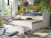 Kinderbed RICOLA 90x200 cm alpine wit met lades - thumbnail