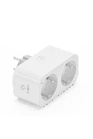 WOOX r6153 slimme dubbele stekker met energie meter en randaarde - thumbnail