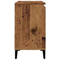 Wastafelkast 65x33x60 cm bewerkt hout oud houtkleurig - thumbnail