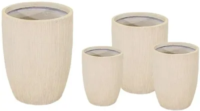 Mega Collections Bloempot Nora Egg Hoog - Ø28 x H38cm - Desert