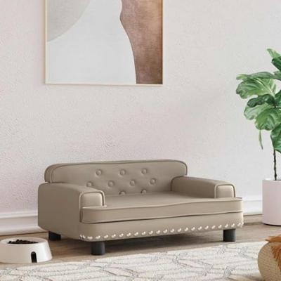 VidaXL Hondenmand 70x45x30 cm kunstleer cappuccinokleurig