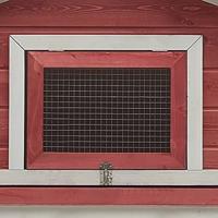 Konijnenhok 303x60x86 cm massief grenen- en vurenhout rood - thumbnail