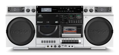Ghetto Blaster - MEDION - Vintage - DAB+ - CD/Cassette/USB/MP3 - 2x10W RMS - Zilver