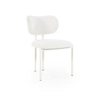 By-Boo Eetkamerstoel 'Daybreak' Bouclé, kleur Beige - thumbnail