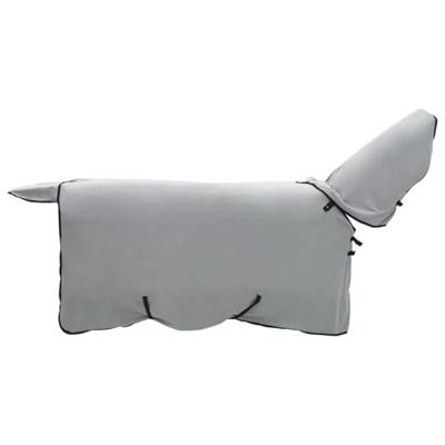 VidaXL Paardendeken volledig lichtgrijs en roze polyester