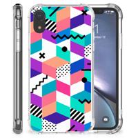 Apple iPhone Xr Shockproof Case Blokken Kleurrijk - thumbnail