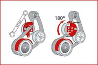 KS Tools 150.3180 Set speciaal gereedschap voor de elastische riem en de multi-V-riem, 11-delig - thumbnail
