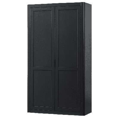 WOOOD Opbergkast 'Gunnar' Grenenhout, 217 x 120cm, kleur Mat Zwart