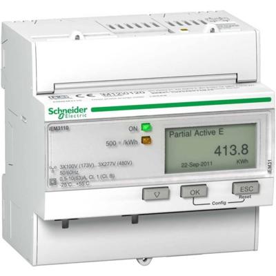 Schneider Electric A9MEM3110 A9MEM3110 Digitale kWh-meter Digitaal 63 A Conform MID: Ja 1 stuk(s)