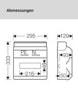 Hensel 6100000 KV 9112 Kleine verdeelkast Opbouw (op muur) Aantal groepen: 12 Aantal rijen: 1 Inhoud: 1 stuk(s) - thumbnail