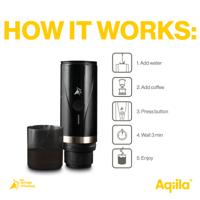 Aqiila Coffeebird Portable espresso machine Capsulemachine Zwart Capaciteit koppen: 5 Portable - thumbnail