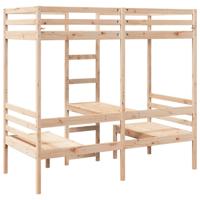 Hoogslaper met bureau en stoelen massief grenenhout 80x200cm - thumbnail