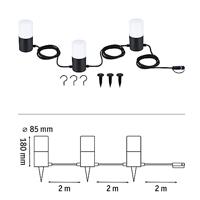 Paulmann 94761 Verlichtingssysteem Plug&Shine LED-lichtketting LED 6 W Warmwit Antraciet - thumbnail