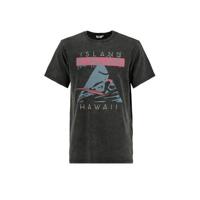 America Today T-shirt Elon Island met printopdruk dull black - thumbnail