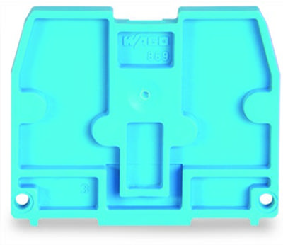 WAGO 869-378 Afsluitplaat Blauw 100 stuk(s)