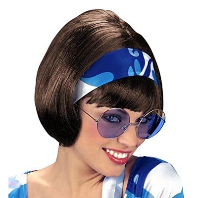 Pruik party girl 70&apos;s bruin