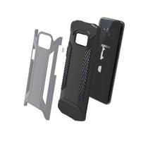Samsung Galaxy S8 PLUS / G9550 Robuust pantser beschermend TPU + metaal back cover Hoesje (grijs) - thumbnail