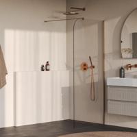 BRAUER Orion inloopdouche helder glas 100x200 incl. glascoating Geborsteld Koper PVD - thumbnail