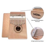 Cascha HH 2145 Kalimba Mahogany 10 met beschermhoes - thumbnail