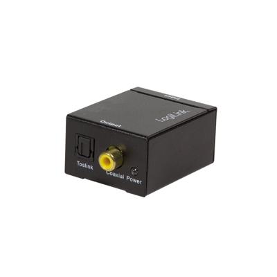 LogiLink CA0102 Toslink / Cinch Audio Adapter [2x Cinch-koppeling, Cinch-koppeling - 1x Toslink-bus (ODT), Cinch-koppeling] Zwart