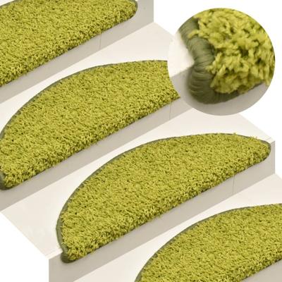 VidaXL Trapmatten 15 st 65x21x4 cm groen halfrond groot VidaXL Trapmatten 15 st 65x21x4 cm groen halfrond groot