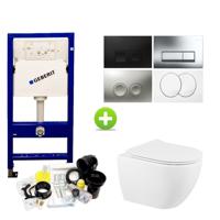 Geberit UP100 Toiletset set70 Sanindusa Sanibold met Delta Drukplaat - thumbnail
