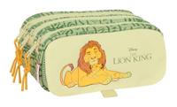 Pennenetui met 3 vakken Mufasa Groen Beige 21,5 x 10 x 8 cm - thumbnail