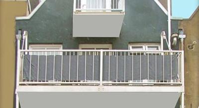 Ambiance balkondoek polyester 76x445cm lichtgrijs