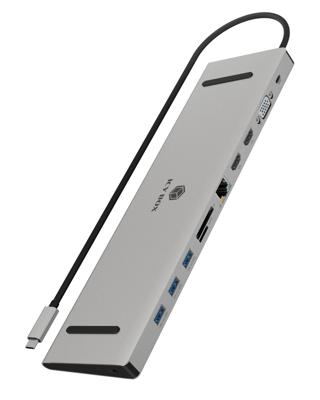 ICY BOX IB-DK2106a-CPD Bedraad USB 3.2 Gen 1 (3.1 Gen 1) Type-C Antraciet, Zwart ICY BOX IB-DK2106a-CPD Bedraad USB 3.2 Gen 1 (3.1 Gen 1) Type-C Antraciet, Zwart