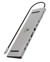 ICY BOX IB-DK2106a-CPD Bedraad USB 3.2 Gen 1 (3.1 Gen 1) Type-C Antraciet, Zwart - thumbnail