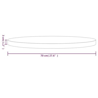 Tafelblad rond 70x3 cm massief grenenhout Tafelblad rond 70x3 cm massief grenenhout