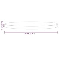 Tafelblad rond 70x3 cm massief grenenhout - thumbnail