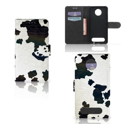 Motorola Moto Z2 Force Telefoonhoesje met Pasjes Koeienvlekken Motorola Moto Z2 Force Telefoonhoesje met Pasjes Koeienvlekken