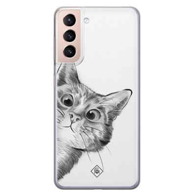 Samsung Galaxy S21 Plus siliconen hoesje - Peekaboo Samsung Galaxy S21 Plus siliconen hoesje - Peekaboo