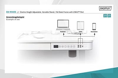 Digitus DA-90406 Zit-sta-bureau Hoogte (max.): 121 cm