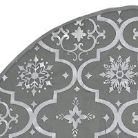 VidaXL Kerstboomrok luxe met sok 122 cm stof grijs - thumbnail