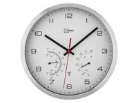 LIVARNO home Wandklok met thermometer en hygrometer (Zilver/zwart) - thumbnail