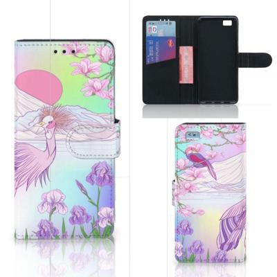 Huawei Ascend P8 Lite | Telefoonhoesje | Met pasjeshouder | Bird