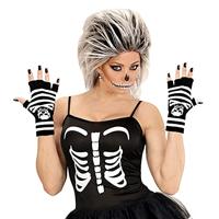 Vingerloze skelet handschoenen - thumbnail