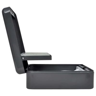 VidaXL Cash box met slot donkergrijs 30 x 24 x 9 cm staal