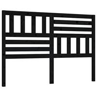 Hoofdbord 126x4x100 cm massief grenenhout zwart - thumbnail