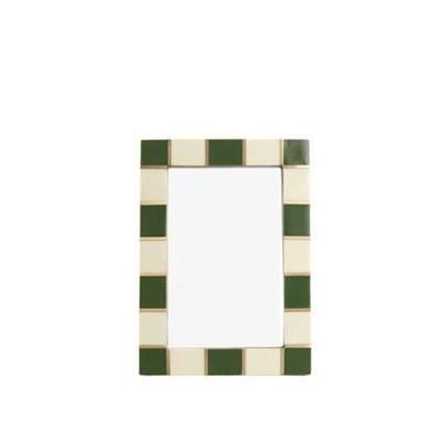 Sissy-Boy Groen fotolijstje met checker rand
